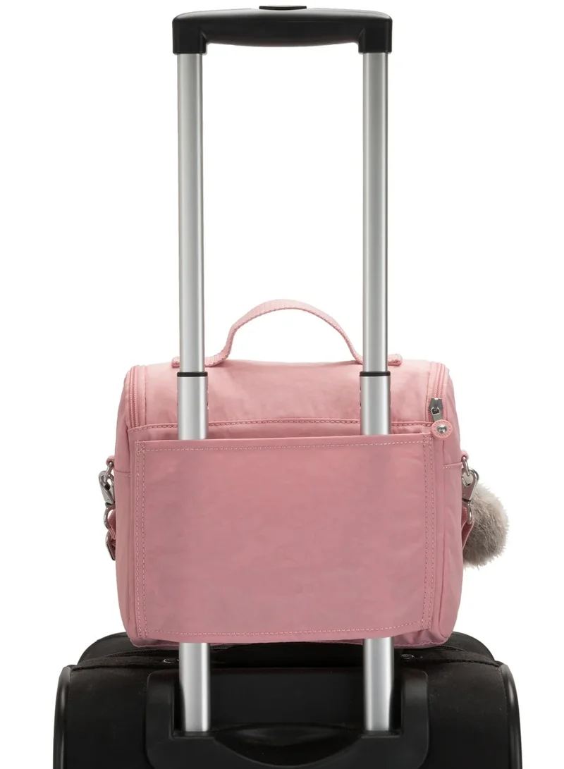 كيبلينغ حقيبة غداء كبيرة كيشيرو برايدال روز مع جيب لعربة السفر