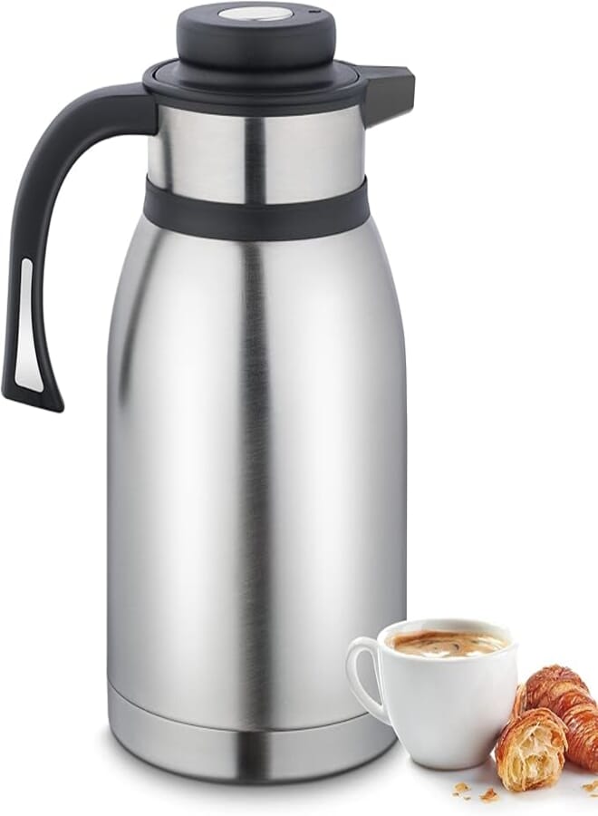 Hossejoy ستاينليسس ستييل تهيرمال كوففيي كارافي, 2 ليتير تيا اند كوففيي ديسبينسير جوج, دووبلي والليد فاكووم ينسولاتيد تهيرموس تيابوت فور كييبينج يوور درينك هوت