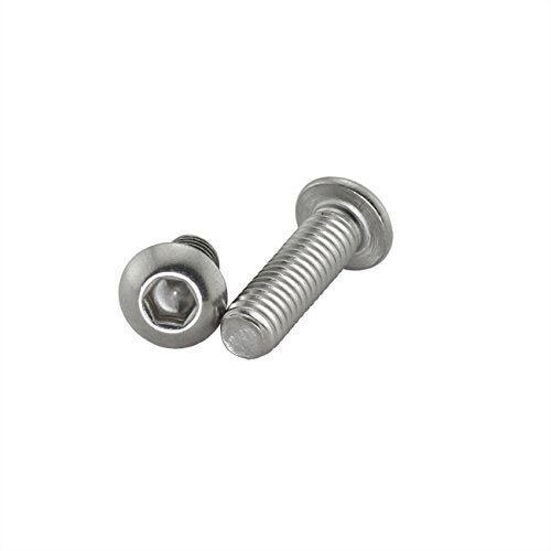 PZRT 50pcs M3 x 8mm Button Head Socket Cap Screws,304 Stainless Steel Allen Hex Button Head Screws - Image 4