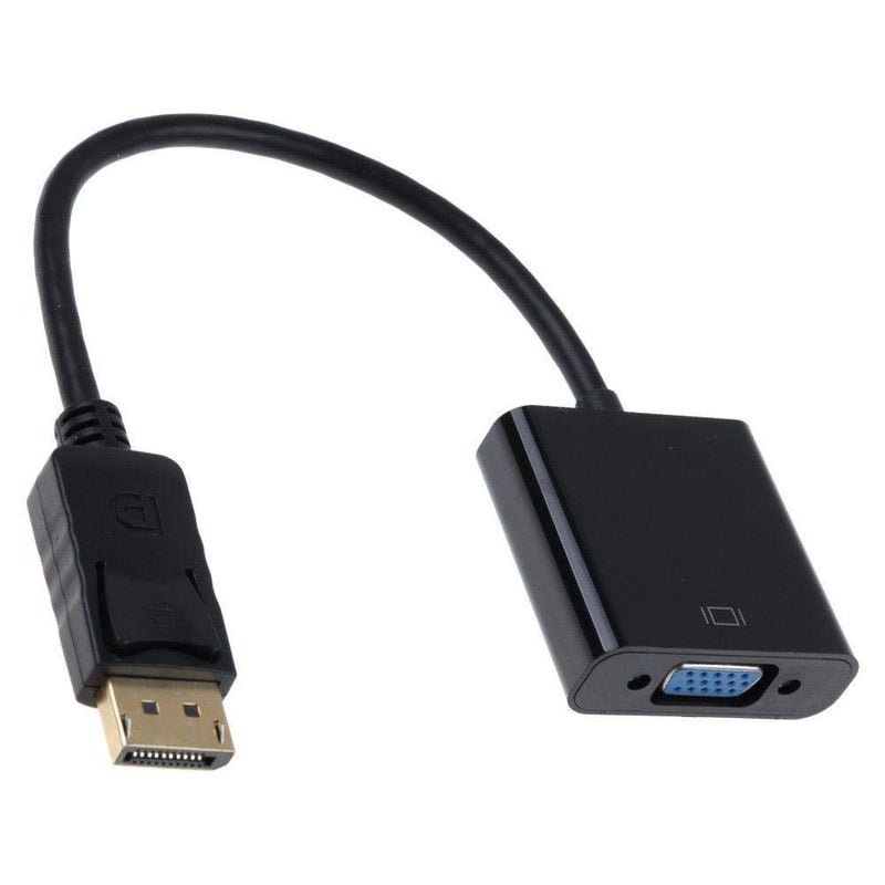 DP DisplayPort Male to VGA Female Converter Adapter Adaptor Cable For PC Laptop black - Image 1