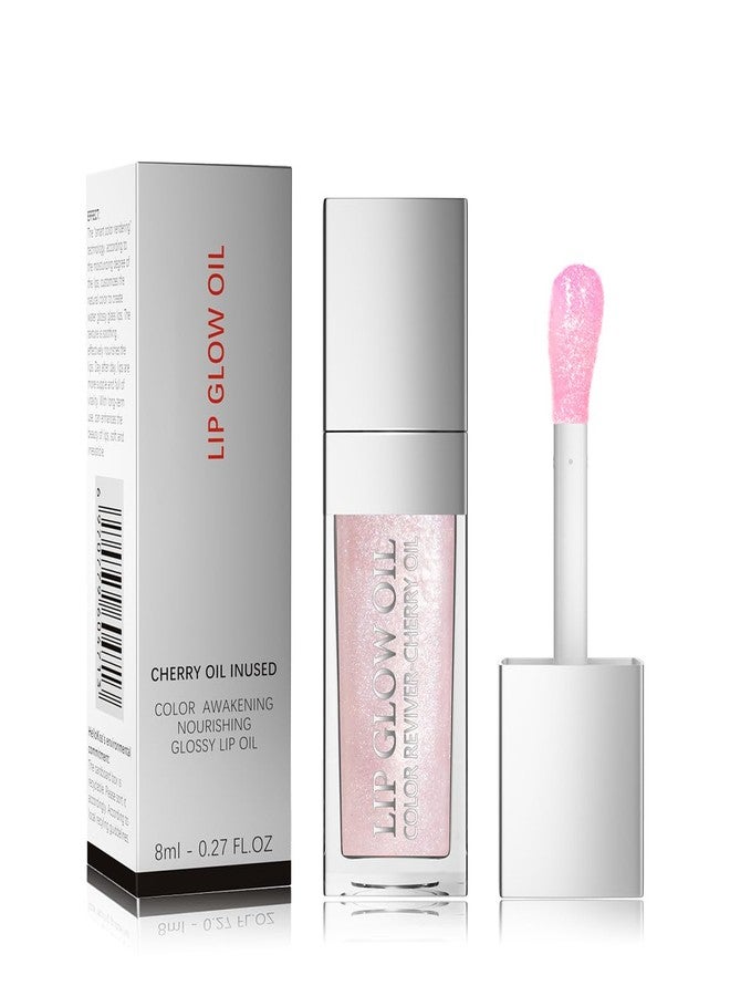 XTJXTJ Magic Color Changing Lip Oil Ph, Warm Change Glitter Lip Gloss，Hydrating Lip Glow Oil, Long Lasting Moisturizing Nourishing Lip Oil, For Dry Lips Lip Care (Pink) - Image 1