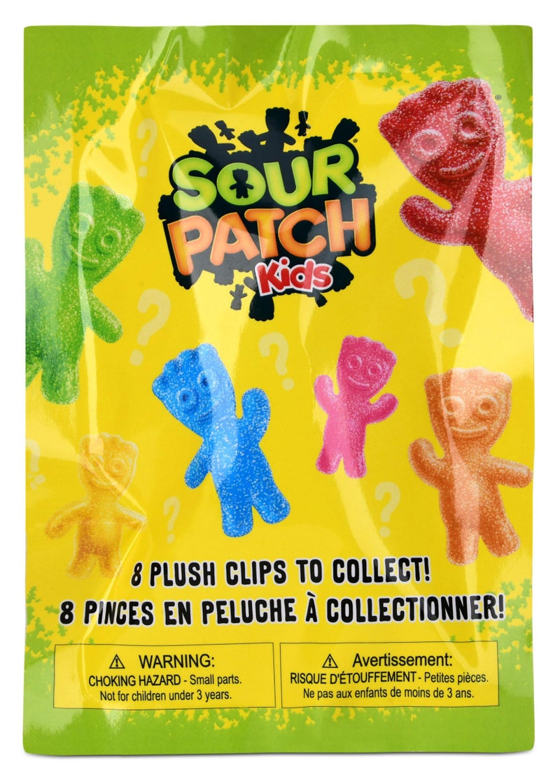 iscream Sour Patch Kids Plushie Blind Bag Surprise! 6" Backpack Keyring Clip - Assorted Colors - Image 1