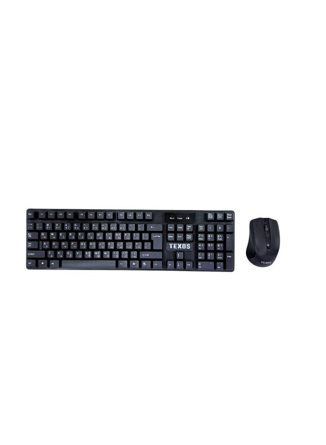 TEXOS KB-02 2.4G Wireless Keyboard and Mouse Combo - Image 1