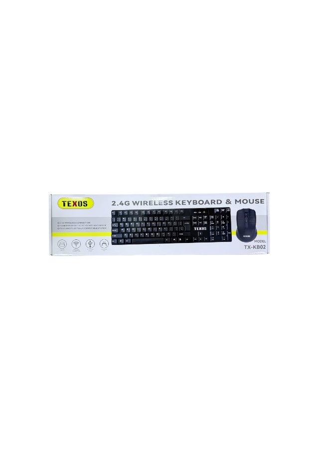 TEXOS KB-02 2.4G Wireless Keyboard and Mouse Combo - Image 2