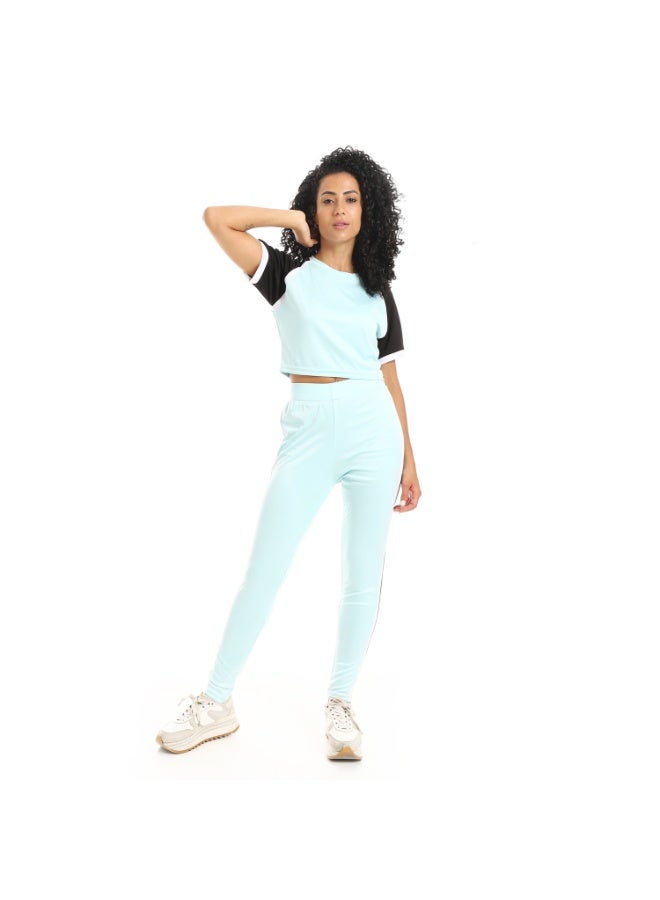 Caesar Women's two-piece sports set, half-sleeved T-shirt and pants  - Image 1
