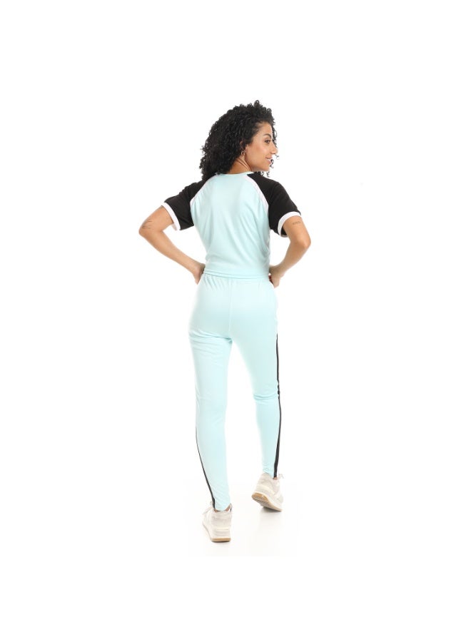 Caesar Women's two-piece sports set, half-sleeved T-shirt and pants  - Image 4