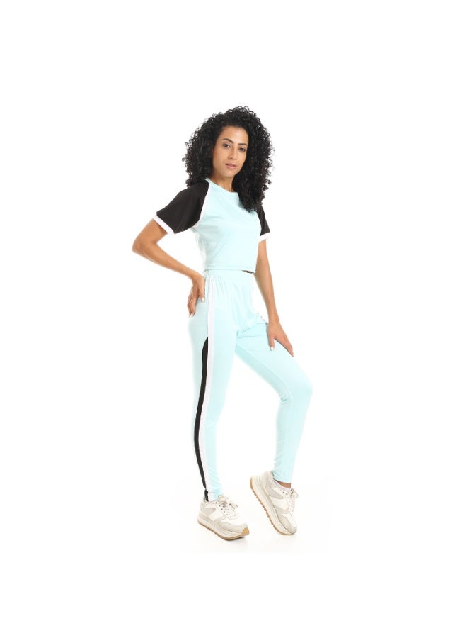 Caesar Women's two-piece sports set, half-sleeved T-shirt and pants  - Image 2