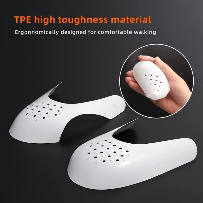 SITANSH Shoe Protectors for Air Force Anti-Wrinkle Shoes Protectors for Men's Soft Material Sneaker Guard Shoes Protector No Creases Shoes for Protection Safety Guard (White - 3 Pair) - Image 2
