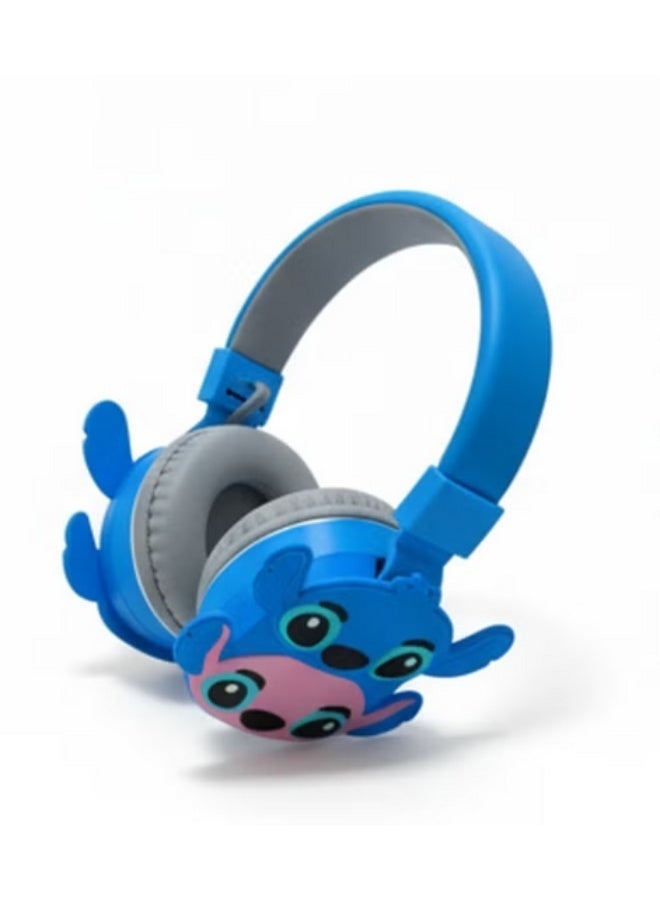 STITCH AH-806S Wireless Bluetooth Kids Headphones – Safe Volume Limiting & Stereo Sound Foldable Adjustable Children Headset – Best Gift for Boys & Girls - Image 1