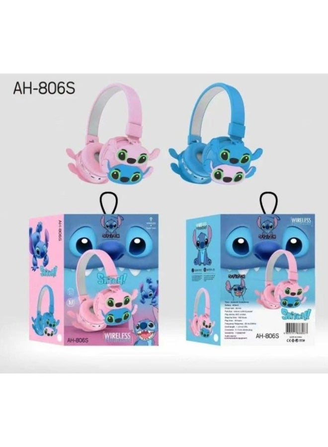 STITCH AH-806S Wireless Bluetooth Kids Headphones – Safe Volume Limiting & Stereo Sound Foldable Adjustable Children Headset – Best Gift for Boys & Girls - Image 4