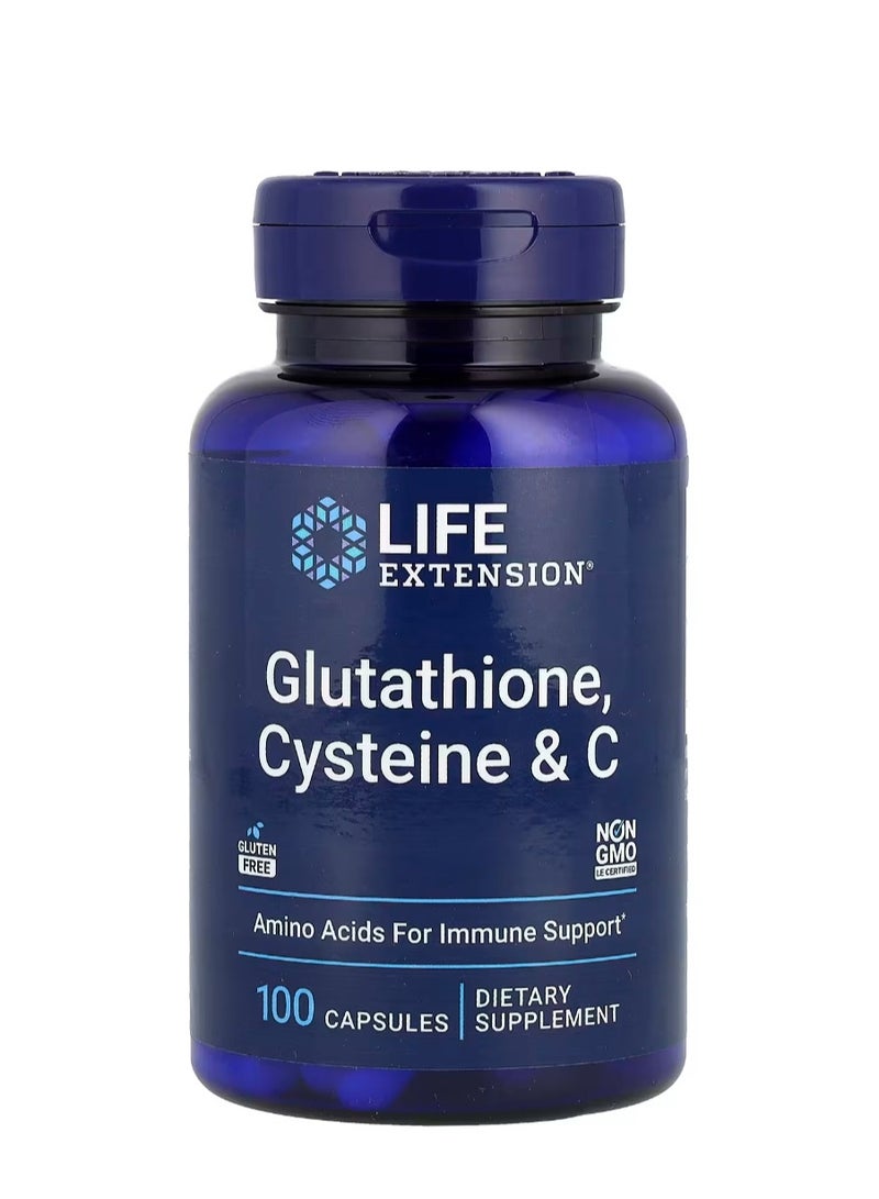 لايف إكستنشن الجلوتاثيون سيستين وسي 100 كبسولة - Image 1