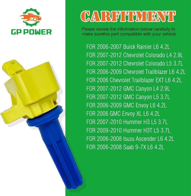 GP POWER Ignition Coil Set of 5 - Compatible with Multiple Vehicle Models - Image 4