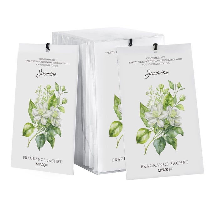 12 Packs Jasmine Scented Sachets for Drawer and Closet LongLasting Air Freshener Sachets Bags Drawer deodorizers Fresh Scents Home Fragrance for Lover