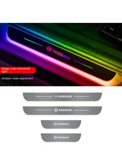 General 4 Pieces Led Car Door Nissan Logo Car Threshold Light Door Welcome Pedal Ambient Light Set  - Image 1
