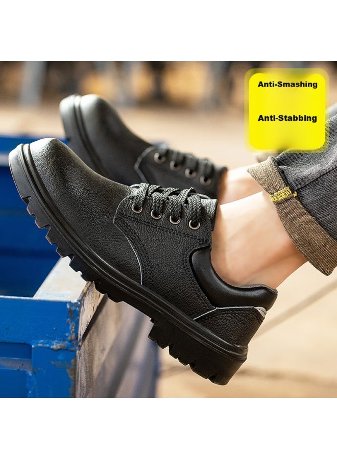 Old housekeeper Laoguanjia Safety Shoes For Men, Functional Work Boots, Cowhide Waterproof, La Protective Solid Sole, Oil-Resistant, Acid And Alkali Resistant, Work Safety Shoes, Size 42 - Image 4