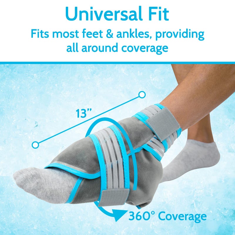 Arctic Flex Ankle Foot Ice Pack Wrap - Reusable Gel for Hot Cold Therapy - Large Soft Wrap for Injuries - Long-Lasting & Flexible for Pain Relief, Achilles Tendonitis, Sprains, Swelling - Image 5