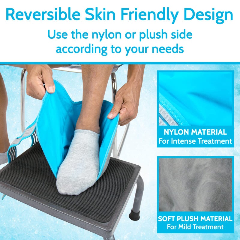 Arctic Flex Ankle Foot Ice Pack Wrap - Reusable Gel for Hot Cold Therapy - Large Soft Wrap for Injuries - Long-Lasting & Flexible for Pain Relief, Achilles Tendonitis, Sprains, Swelling - Image 3