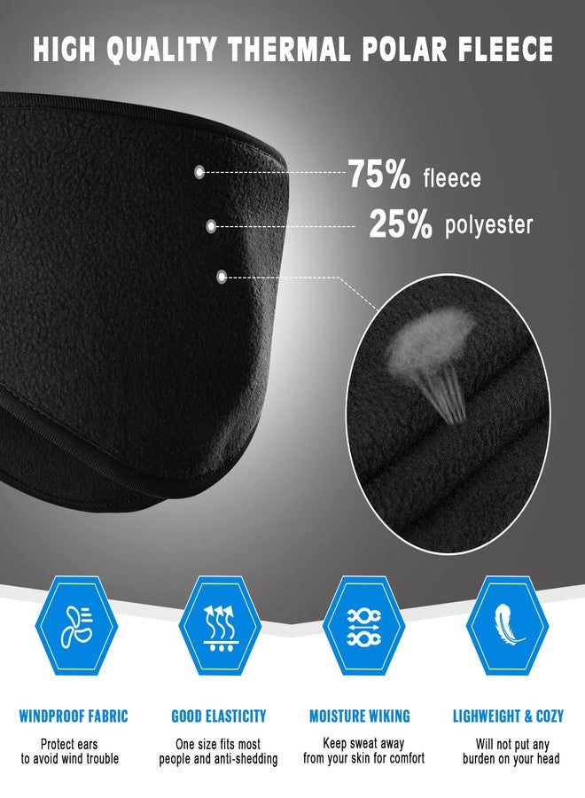 برو بيروس عصابات رأس بروبيروس® للرجال، أغطية رأس شتوية دافئة من الصوف مع زر للجري وركوب الدراجات والتزلج - Image 4