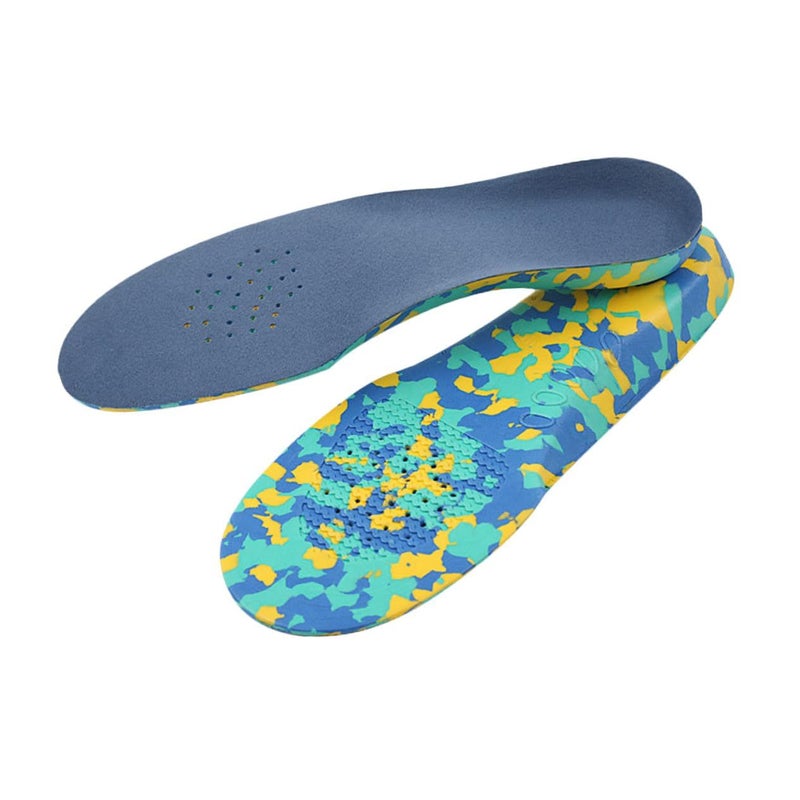 Veemoon Arch Support Insoles Flat Feet Orthotic Cushion Camouflage Sole Blue Velour Size 29 31 - Image 2