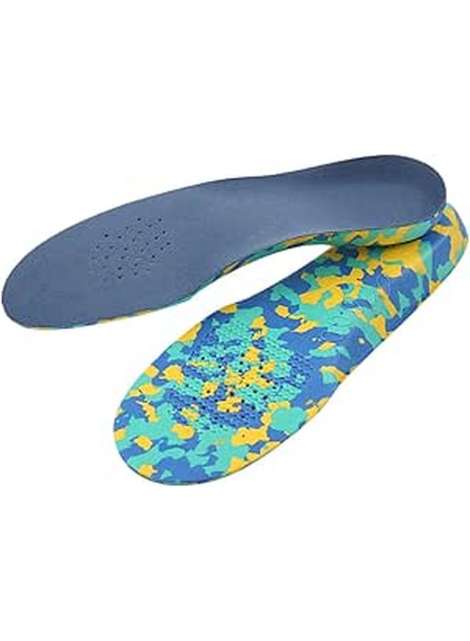 Veemoon Arch Support Insoles Flat Feet Orthotic Cushion Camouflage Sole Blue Velour Size 29 31 - Image 1