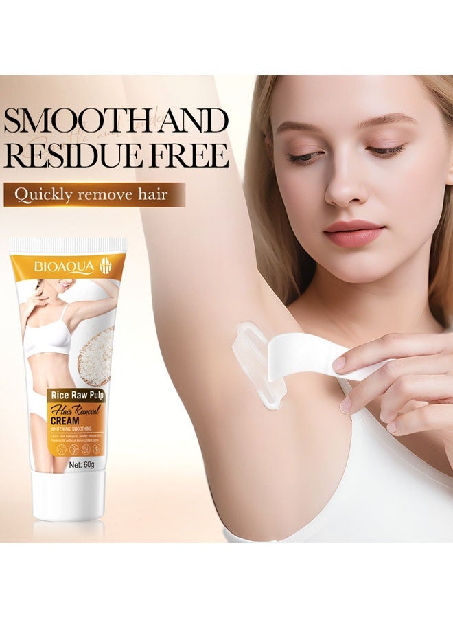 BIOAOUA Hair Removal Cream for Armpit Hair Removal, Leg Hair, Special for Sensitive Skin, Soothing and Repairing Underarms, Hair Removal Without Leaving Traces Per Bottle，In Underarms Hair Removal Cream - Image 3