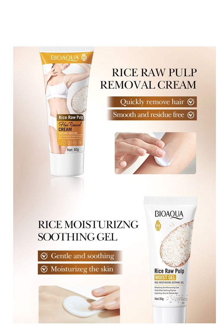 BIOAOUA Hair Removal Cream for Armpit Hair Removal, Leg Hair, Special for Sensitive Skin, Soothing and Repairing Underarms, Hair Removal Without Leaving Traces Per Bottle，In Underarms Hair Removal Cream - Image 2