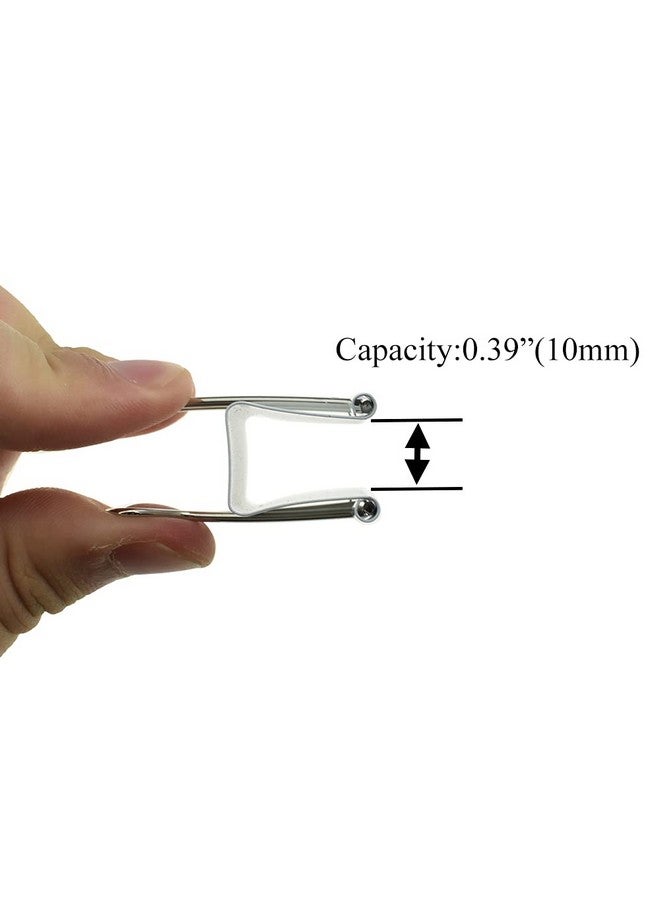 HAHIYO Binder Clips Paper Clamps Spring Steel Sturdy Medium 1.26 Inches Width 0.39 Inch Capacity No Sharp Edges Heavy Duty Tight Grip Reusable White Metal Bright Finish For Home Office School 13 Pack - Image 2