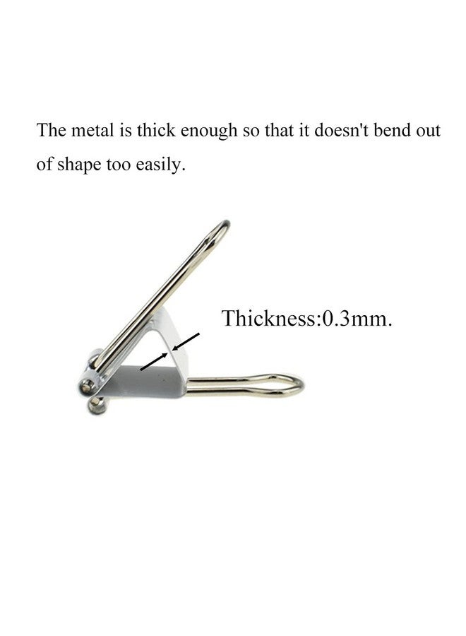 HAHIYO Binder Clips Paper Clamps Spring Steel Sturdy Medium 1.26 Inches Width 0.39 Inch Capacity No Sharp Edges Heavy Duty Tight Grip Reusable White Metal Bright Finish For Home Office School 13 Pack - Image 3
