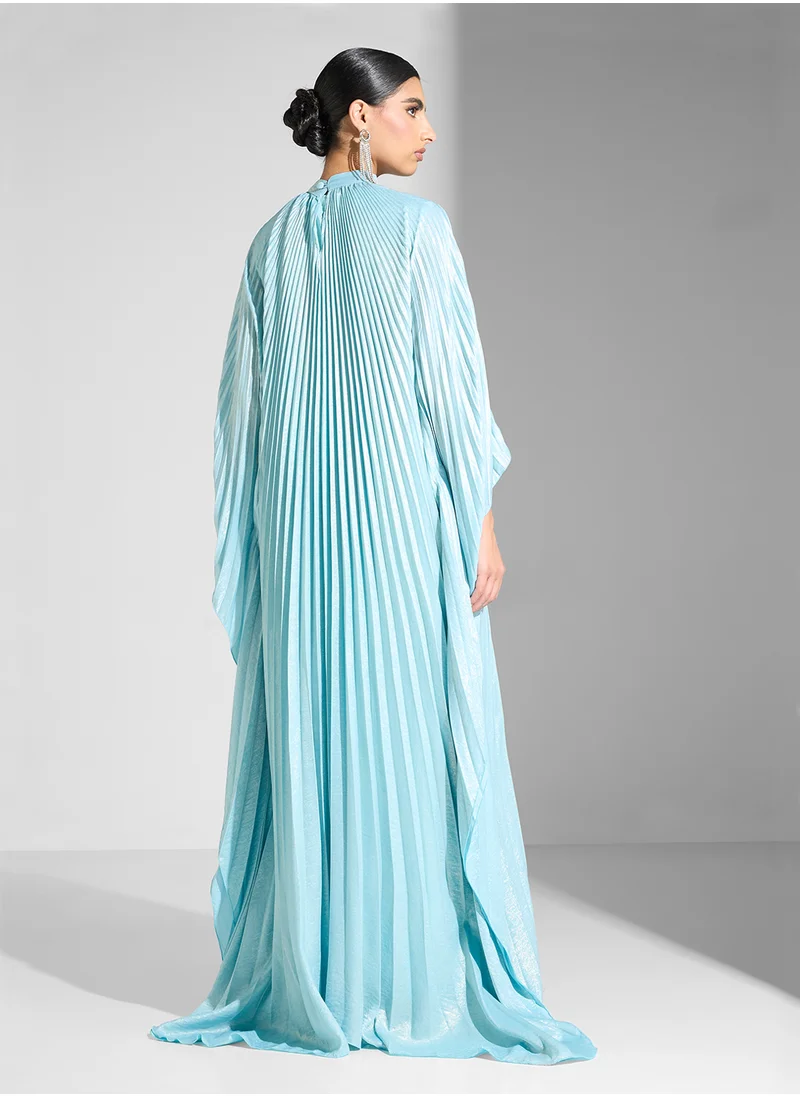 Golden Apple Pleated Maxi Dress