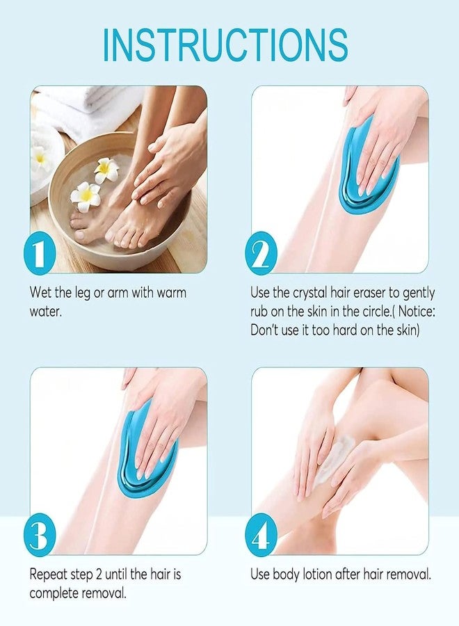 DREWIT STAR Premium Crystal Reusable Hair Remover for Women and Men | Upgraded Nano-crystalline Dots Technology Crystal Painless Hair Eraser Remover for Women - Image 2