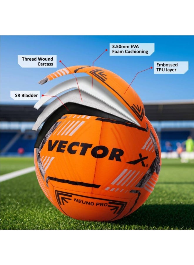 Vector X VECTOR X Premium Neuno Pro TPU 3D Embossed Machine Stitched Football - Size: 5  (Standard, Pack of 1) - Image 2