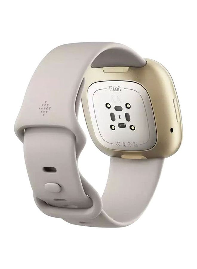 Fitbit Sense, Advanced Smartwatch With Tools For Heart Health, Stress Management And Skin Temperature Trends Lunar White/Soft Gold Stainless Steel - Image 3