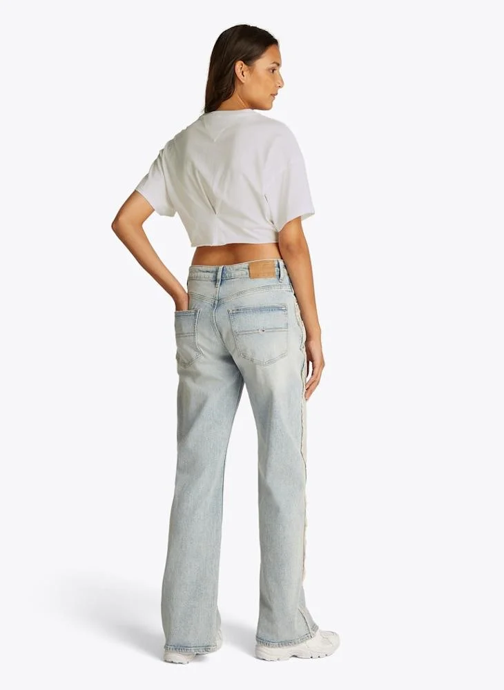 تومي جينز Tie Waist Crew Neck T-Shirt