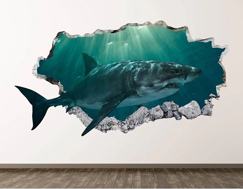 Kt Grup Kt Group Wild Sharks Full HD Print 3D Sticker Coating
