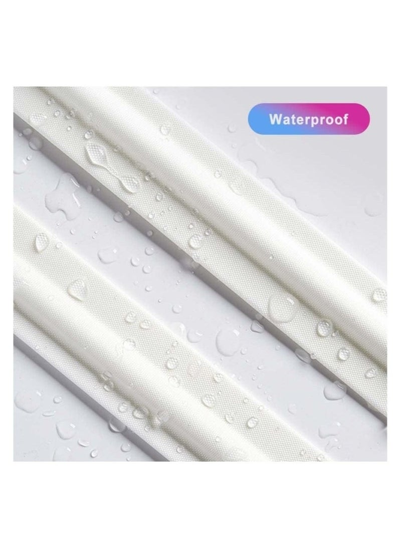 كيلا شريط مانع تسرب الهواء من الرغوة بطول 4 أمتار، يمنع تسرب الهواء من النوافذ والأبواب والنوافذ، ويمنع ضوضاء الرياح والغبار والحشرات، مناسب للفجوات بين النوافذ والأبواب، باللون الأبيض - Image 3