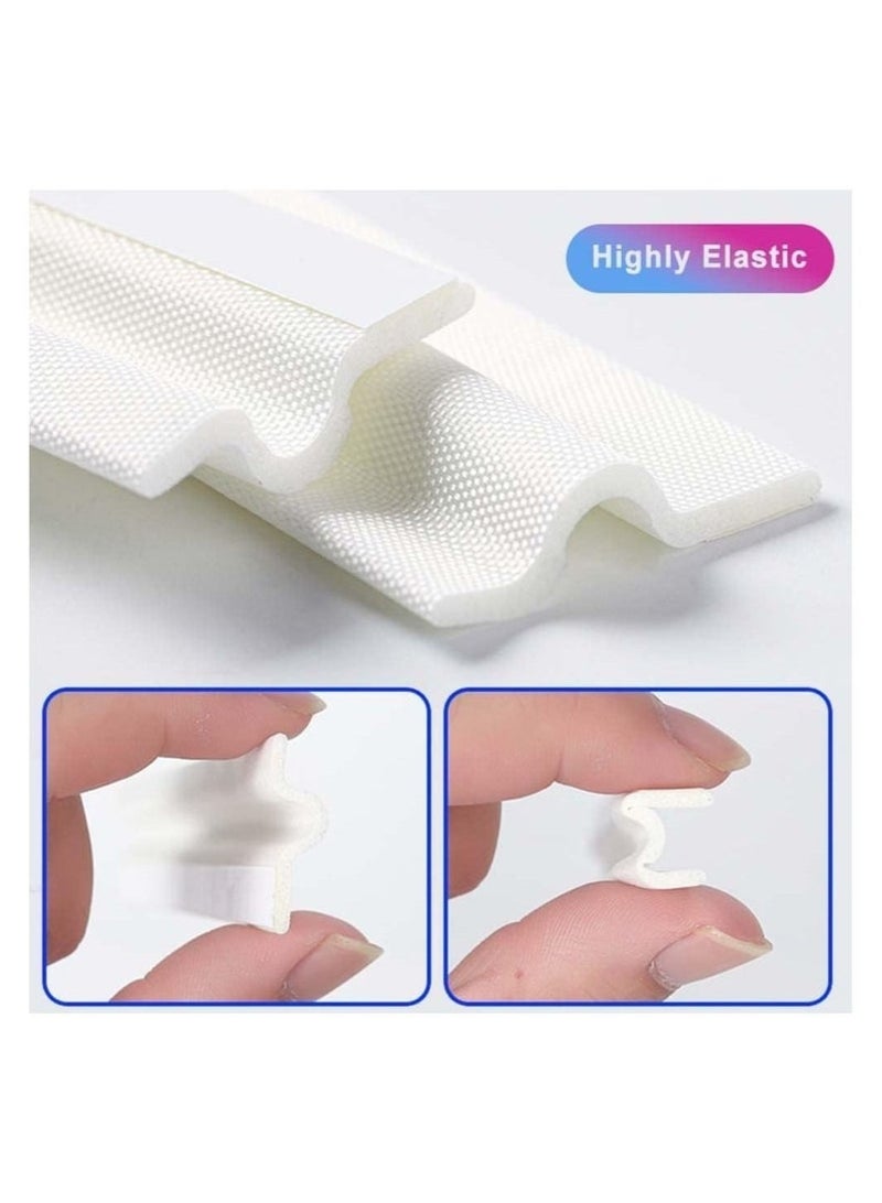 كيلا شريط مانع تسرب الهواء من الرغوة بطول 4 أمتار، يمنع تسرب الهواء من النوافذ والأبواب والنوافذ، ويمنع ضوضاء الرياح والغبار والحشرات، مناسب للفجوات بين النوافذ والأبواب، باللون الأبيض - Image 5