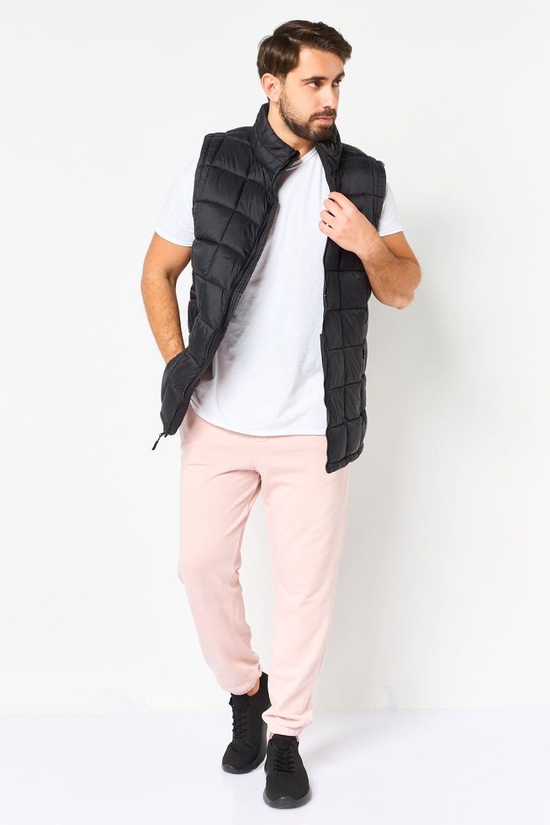 Reebok Men Sportswear Fit Sleeveless Outdoor Puffer vest Jacket, Black - Image 3