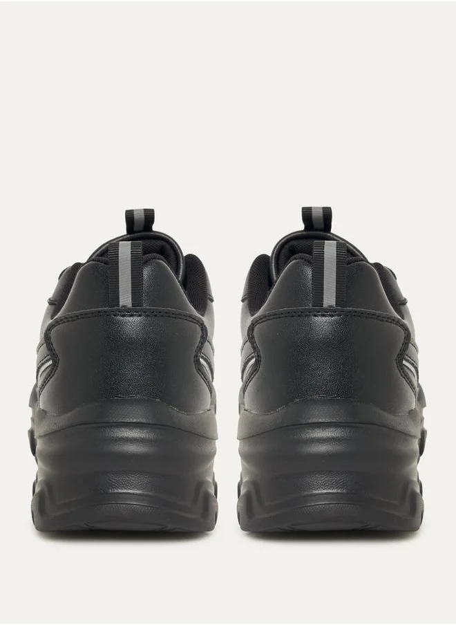 Styli Patch Decor Lace Up Sneakers