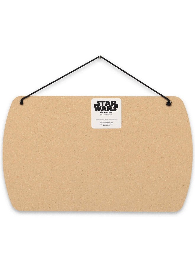 Open Road Brands Disney Star Wars: The Mandalorian Baby Yoda Force is Strong With This Little One Hanging Wood Wall Decor - Grogu, The Child - Image 3