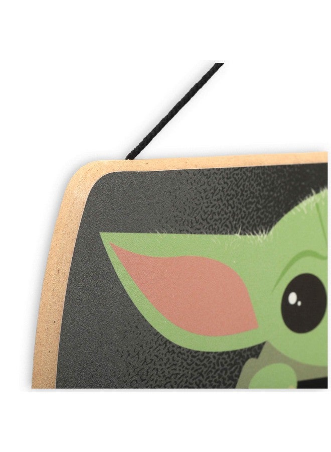 Open Road Brands Disney Star Wars: The Mandalorian Baby Yoda Force is Strong With This Little One Hanging Wood Wall Decor - Grogu, The Child - Image 4