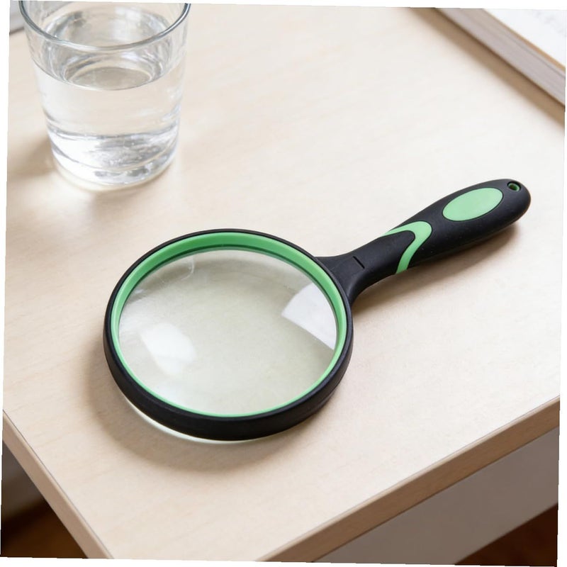 Rubber Drop Resistant Handheld Magnifying Glass Thick Glass Lens For Reading Observation And Hanging Portable Magnifier For Seniors And Hobbyists - Image 4