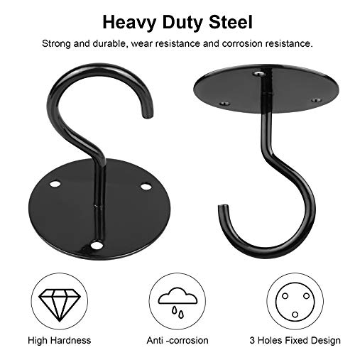 Supvox® Metal Ceiling Hooks for Hanging Plants 4pcs Heavy Duty Wall Mounted Hooks with Screws for Flower Pots String Lights Balcony Porch Indoor Outdoor - Image 4