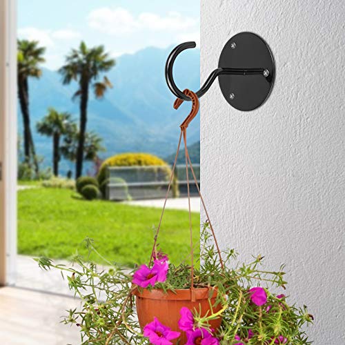 Supvox® Metal Ceiling Hooks for Hanging Plants 4pcs Heavy Duty Wall Mounted Hooks with Screws for Flower Pots String Lights Balcony Porch Indoor Outdoor - Image 2