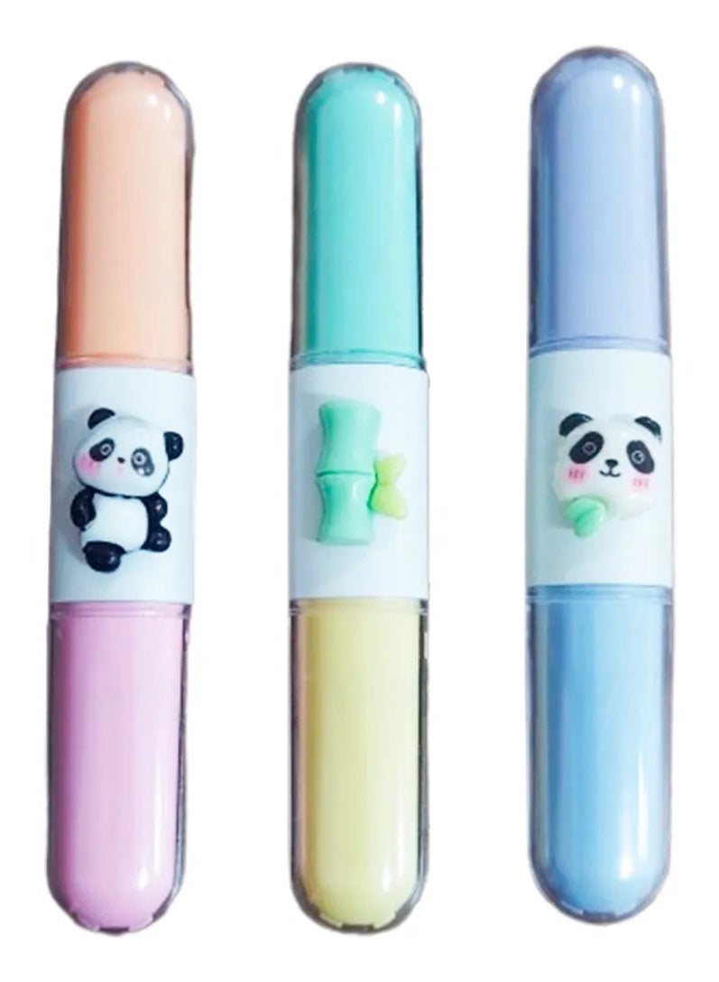 Moon Berry Kawaii Mini Duo Highlighter Pens Cute Pastel Color Markers Perfect for School - Image 3