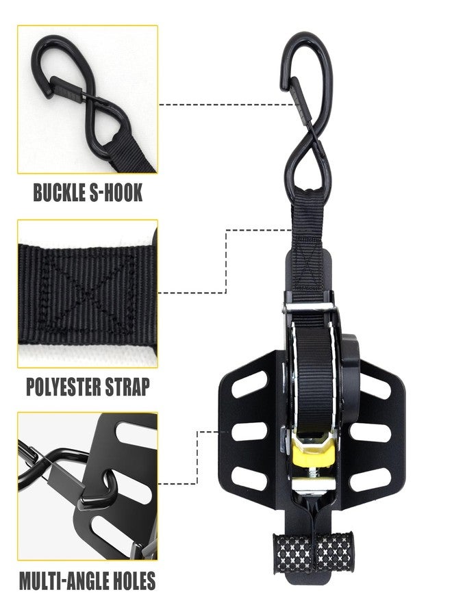 Maxzina Retractable Ratchet Straps Compatible with 2009-2014 Ford F150 Retracting Straps 2PCS Auto Retract Securing Strap Tie Down System for 2013 F-150 Accessories - Image 3
