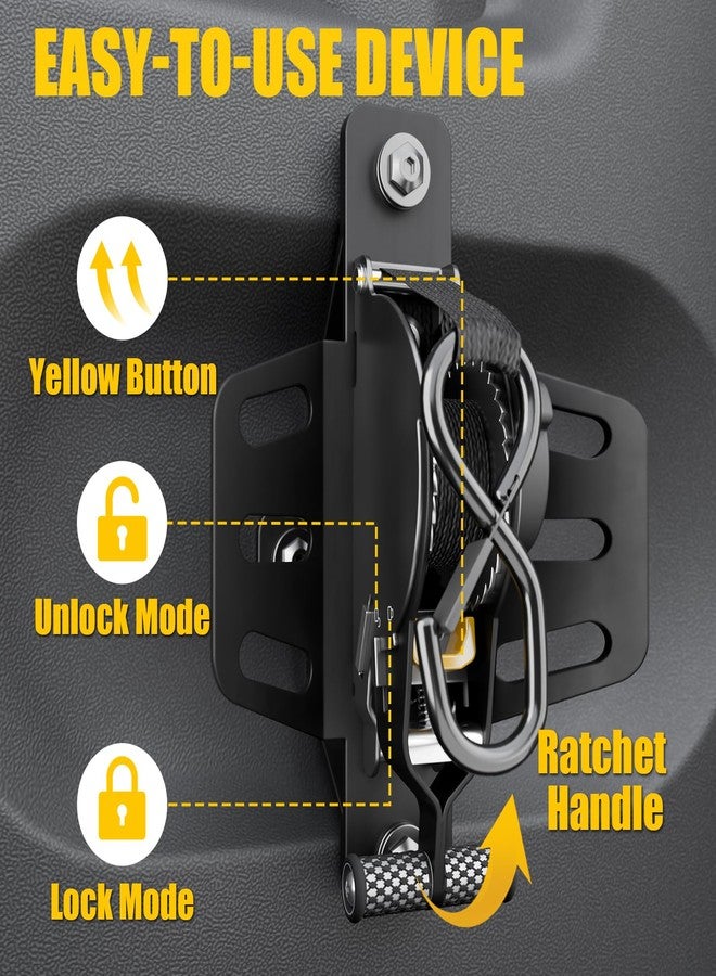 Maxzina Retractable Ratchet Straps Compatible with 2009-2014 Ford F150 Retracting Straps 2PCS Auto Retract Securing Strap Tie Down System for 2013 F-150 Accessories - Image 4
