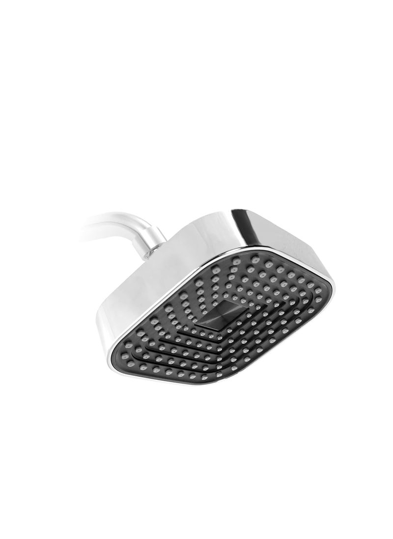 FOSSA Fossa 5"x5" Square Alpha Wave Shower Head - High Pressure Rain - Luxury Design - 1-Min Install - Easy Clean Adjustable for Your Bathroom Shower Heads Chrome Finish (Without ARM) 