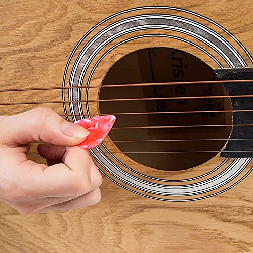 TECHBLAZE Acoustic Guitar Picks 0.46mm Abstract Art Skull Celluloid Guitar Plectrums for Electric,Bass, Ukulele (Pack of 10) - Image 2