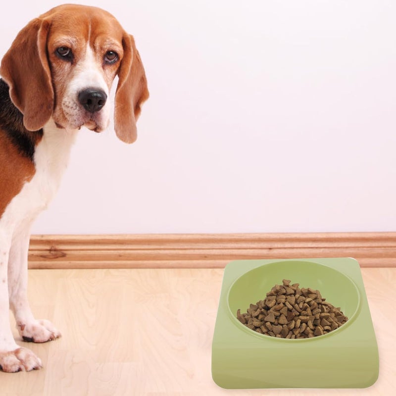 Food-Grade Plastic Dog and Cat Feeding Bowl with Angled Neck Guard, Lightweight Water and Food Holder for Puppies and Cats, Wall-Mounted Design, Green - Image 5