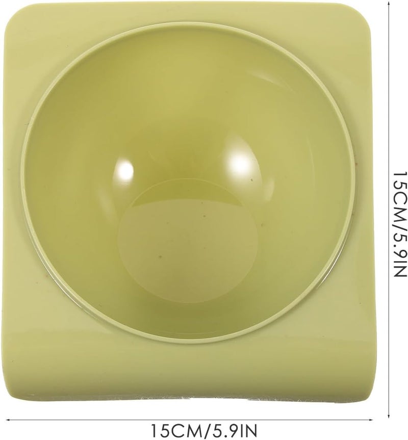 Food-Grade Plastic Dog and Cat Feeding Bowl with Angled Neck Guard, Lightweight Water and Food Holder for Puppies and Cats, Wall-Mounted Design, Green - Image 2